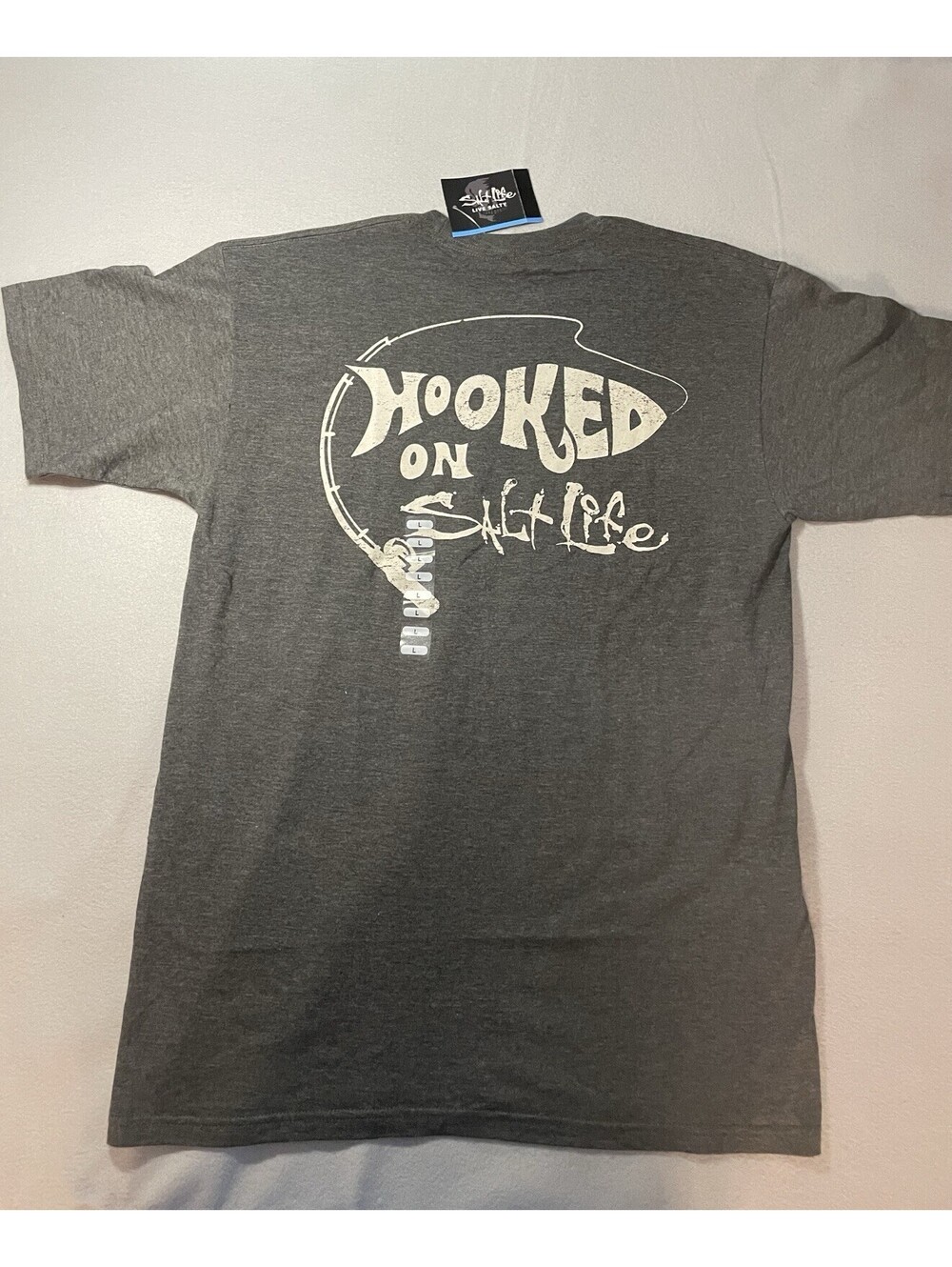 Salt Life Mens Hooked On Life Graphic Short Sleeve T-Shirt - L